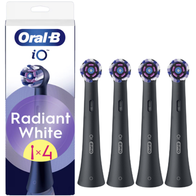 Oral-B iO Radiant White opzetborstels - Black - 4 stuks