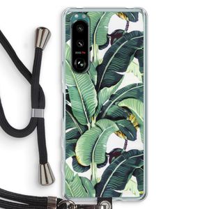 Bananenbladeren: Sony Xperia 5 III Transparant Hoesje met koord