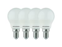 Sylvania Ledlamp - e14 - 470 lm - kogel - mat - 4 stuks