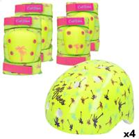 Sportbeschermingsset Colorbaby Neon Cali Vibes Geel (4 Stuks)