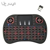 Ondersteuning taal: Arabische i8 Air Mouse draadloze achtergrondverlichting toetsenbord met touchpad voor Android TV Box & Smart TV & PC Tablet & Xbox