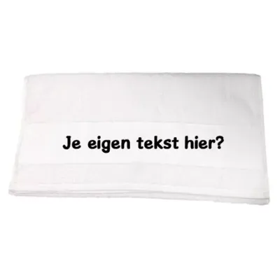 Handdoek met naam (wit)