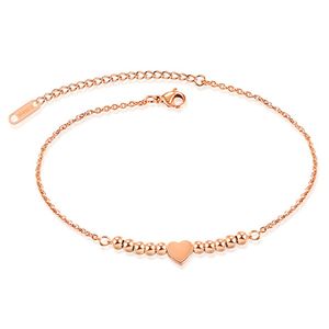 Cilla Jewels enkelband Heart Rose Goud