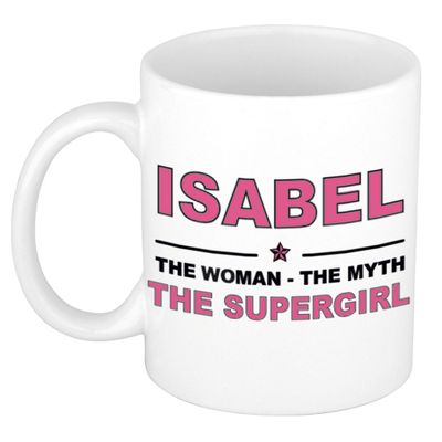 Isabel The woman, The myth the supergirl cadeau koffie mok / thee beker 300 ml