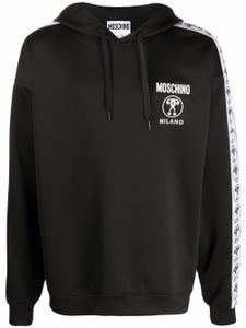 Moschino hoodie à bande logo - Noir