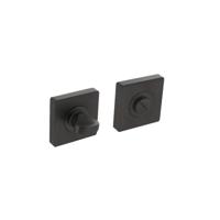Intersteel vierkante rozetten met toilet/badkamer sluiting - 55x55x10 mm - antraciet grijs - thumbnail
