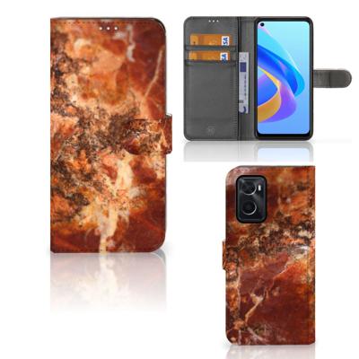 OPPO A76 | A96 | Bookcase | Marmer Bruin OPPO A76 | A96 | Bookcase | Marmer Bruin