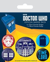 Doctor Who Pin-Back Buttons 5-Pack Exterminate - thumbnail