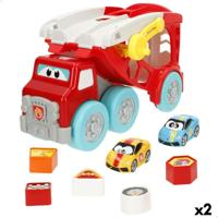 Autotransporter en Wagen 8 Onderdelen (2 Stuks)