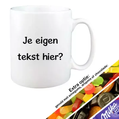 Mok met tekst (wit)