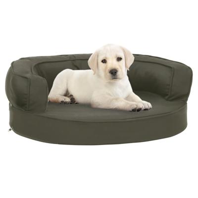 VidaXL Hondenbed ergonomisch linnen-look 60x42 cm donkergrijs