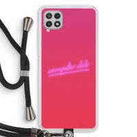 Vice Glow: Samsung Galaxy A22 4G Transparant Hoesje met koord