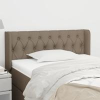 Hoofdbord met randen 103x16x78/88 cm stof taupe
