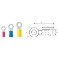 Weidmüller 9200160000 Ringkabelschoen Dwarsdoorsnede (max.): 2.50 mm² Gat diameter: 3.7 mm Deels geïsoleerd Blauw 100 stuk(s)