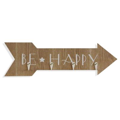 Wandkapstok Versa Be Happy Hout MDF 4 x 14,5 x 48 cm