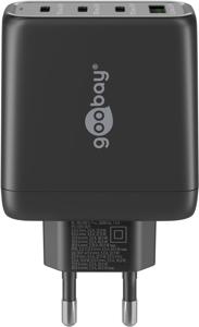 Goobay 64819 oplader voor mobiele apparatuur Hoofdtelefoons, Laptop, Smartphone Zwart AC Snel opladen Binnen