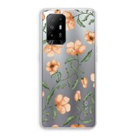 Peachy flowers: Oppo A95 5G Transparant Hoesje Peachy flowers: Oppo A95 5G Transparant Hoesje