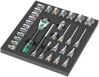 Wera 9722 Schuimrubberen inzetstuk met 8000 C Zyklop ratel 1/2" Set 1, 31-delig - 05150112001