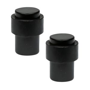 Benson Deurstopper - 2x - zwart - met schroef montage - H4 x D3 cm - deurbuffer