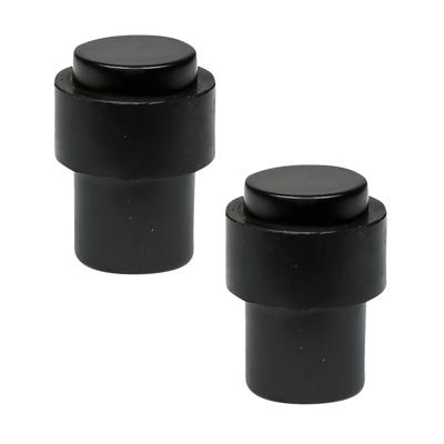 Benson Deurstopper - 2x - zwart - met schroef montage - H4 x D3 cm - deurbuffer