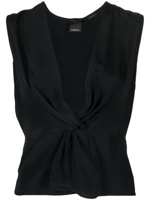 PINKO haut sans manches à détail de nœud - Noir