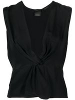 PINKO haut sans manches à détail de nœud - Noir