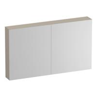 Brauer Impress Spiegelkast 120 cm - zonder Verlichting - Met 2 Dubbelzijdige Spiegeldeuren - Mat Beige