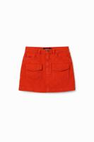 Mini-spijkerrok zakken - RED - XS Mini-spijkerrok zakken - RED - XS