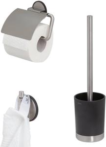 Tiger Tune toiletaccessoires set 3-delig vrijstaand RVS geborsteld/Zwart