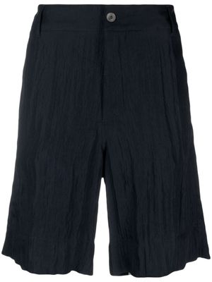 Giorgio Armani short ample à effet froissé - Bleu