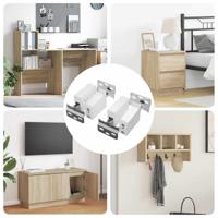 Kast Hangbeugel 2 pcs Wit 70 x 46 x 19 mm Ijzer en Plastic