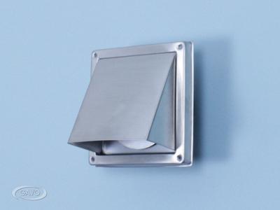 Gevelkap met klep RVS 304 RVS buis 100 Gevelkap met klep RVS 304 RVS buis 100