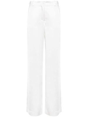 P.A.R.O.S.H. pantalon droit à fini satiné - Blanc