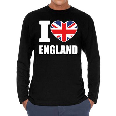 I love England long sleeve t-shirt zwart voor heren