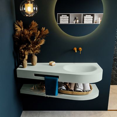 MONDIAZ RIVA 120cm Wastafel met planchet kleur Greey. Wastafel DULCET rechts 0 kraangaten kleur Greey. MONDIAZ RIVA 120cm Wastafel met planchet kleur Greey. Wastafel DULCET rechts 0 kraangaten kleur Greey.