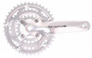 M-Wave Crankstel 7/8-Speed | 44-32-22T | Zilver | Vlak