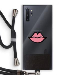 Kusje: Samsung Galaxy Note 10 Plus Transparant Hoesje met koord