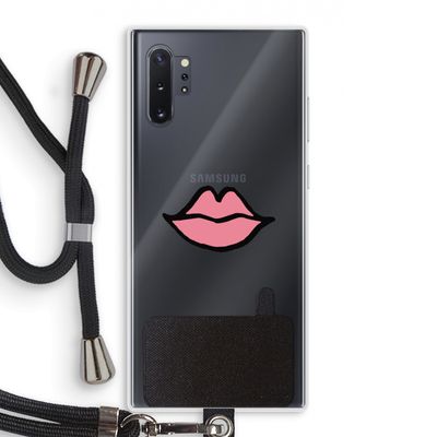 Kusje: Samsung Galaxy Note 10 Plus Transparant Hoesje met koord