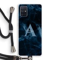 Midnight Marble: Samsung Galaxy A71 Transparant Hoesje met koord