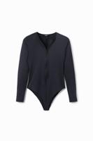 Body met lange mouwen en ritssluiting - BLACK - XL