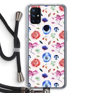 Bloemetjes: OnePlus Nord N10 5G Transparant Hoesje met koord