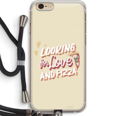 Pizza is the answer: iPhone 6 PLUS / 6S PLUS Transparant Hoesje met koord