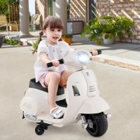 Gelicentieerde Vespa Kinder Elektrische Motorfiets 6V Batterij Aangedreven Motorfiets met LED-koplamp Wit