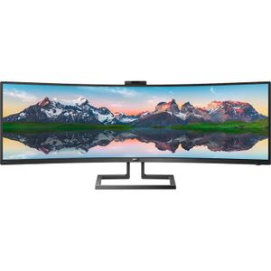 Philips P Line 499P9H/01 computer monitor 124 cm (48.8") 5120 x 1440 Pixels UltraWide Dual Quad HD LCD Zwart