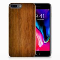 Apple iPhone 7 Plus | 8 Plus | Bumper Hoesje | Donker Hout