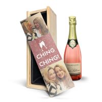 Champagne in bedrukte kist - René Schloesser rosé (750ml) - thumbnail