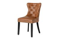 Stoel CASTLE met comfortabele handgreep kunstleer cognacbruin in chesterfield-stijl - 44586