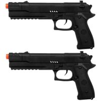 2x stuks verkleed speelgoed Politie accessoires/wapen pistool 27 cm