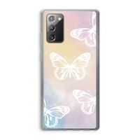 White butterfly: Samsung Galaxy Note 20 / Note 20 5G Transparant Hoesje