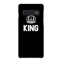 King zwart: Samsung Galaxy S10 4G Volledig Geprint Hoesje